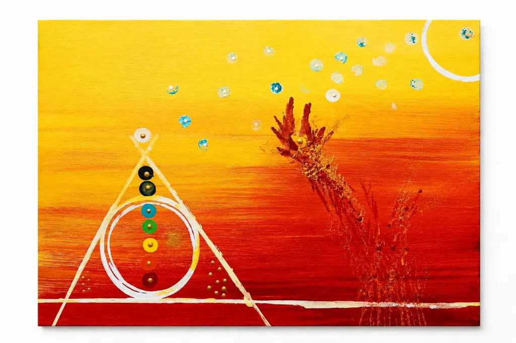 Meditation of Shankaracharya - Painting by Arghyadeep Saha Wrik